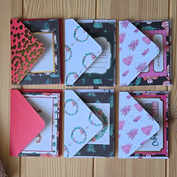 Handmade Mini Christmas Cards Boxed Set of 6 - Picture 4 of 12